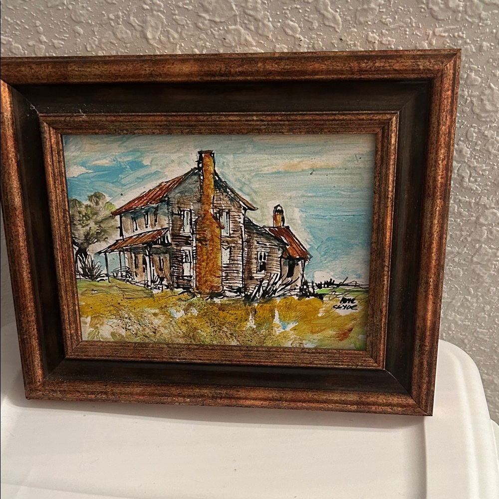 Rustic Landscape Framed Art Cottage Core